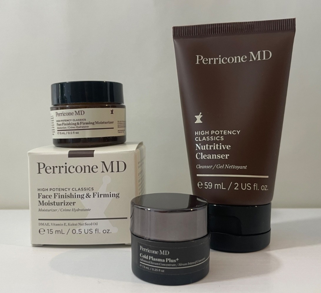 Perricone MD Travel Set Cold Plasma Plus+ Serum, Cleanser & Firming Moisturizer