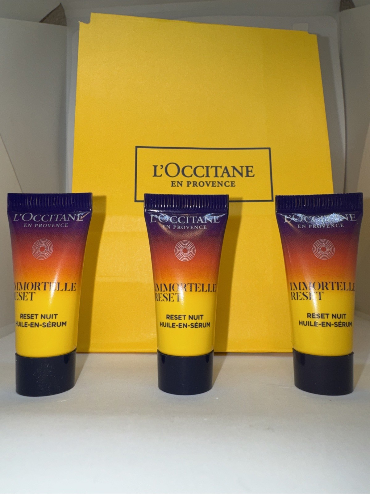 L’OCCITANE Immortelle Overnight Reset Oil in Serum Mini 5ML X 3 NEW in BAG