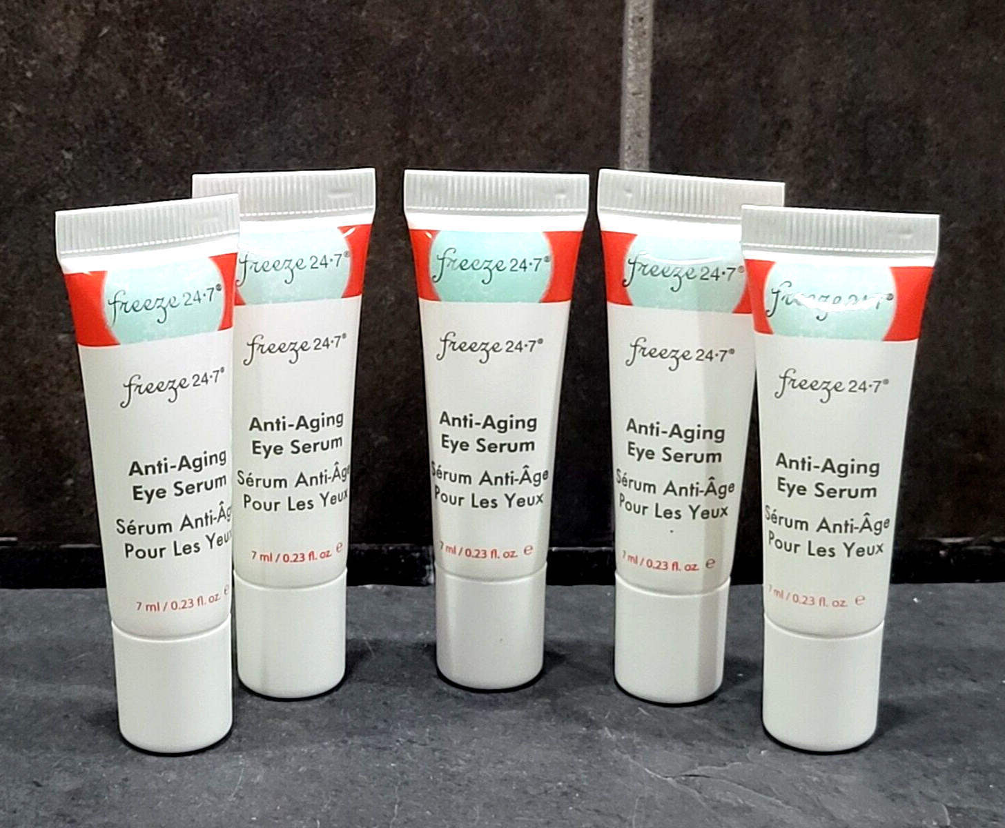 5-piece lot ~ Freeze 24-7 Anti-Aging Eye Serum ~ 0.23 oz each, 7 ml