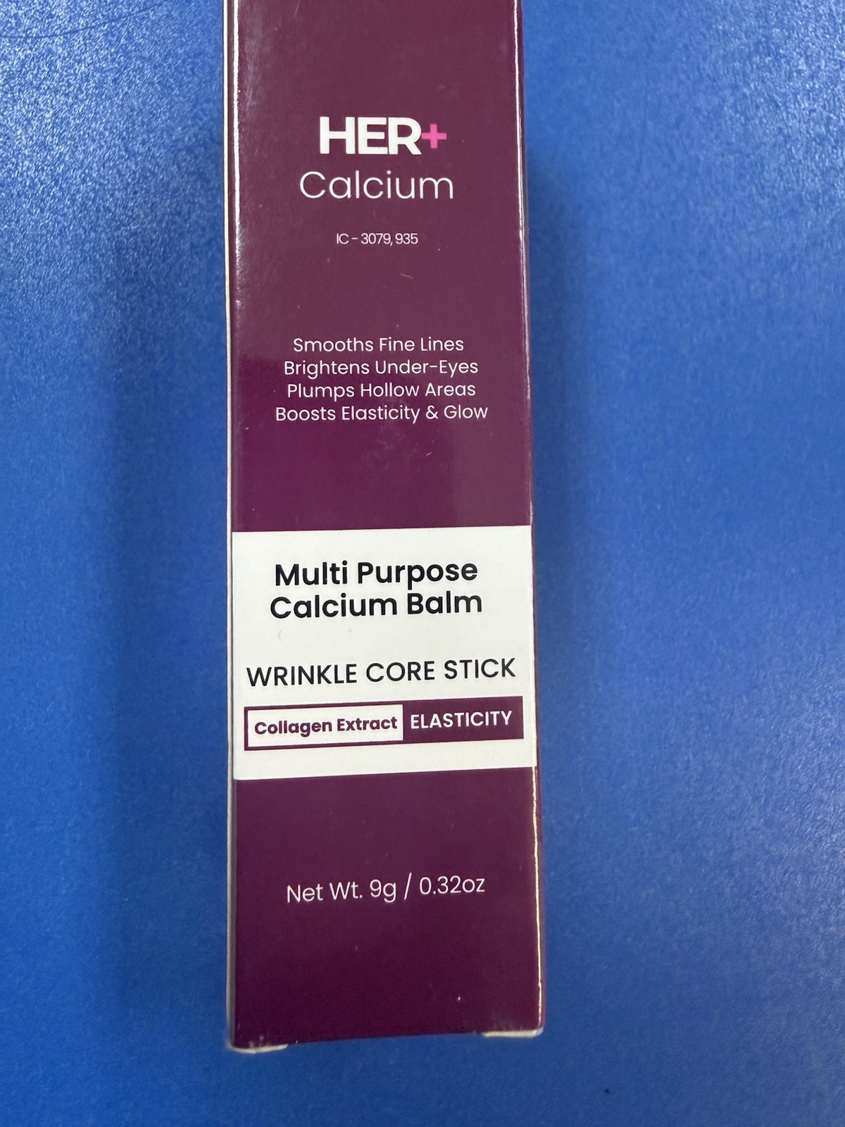 Her+ Calcium Multi-Purpose Balm Wrinkle Core Stick Exp 04/1/2029 9g Sealed Pack