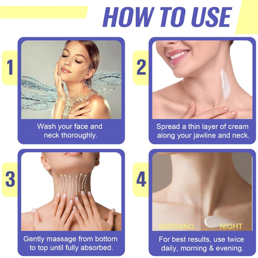 2024 New Pure Neck Firming Cream, Anti-Aging Tighten & Lift Neck Cream, Chest Ne