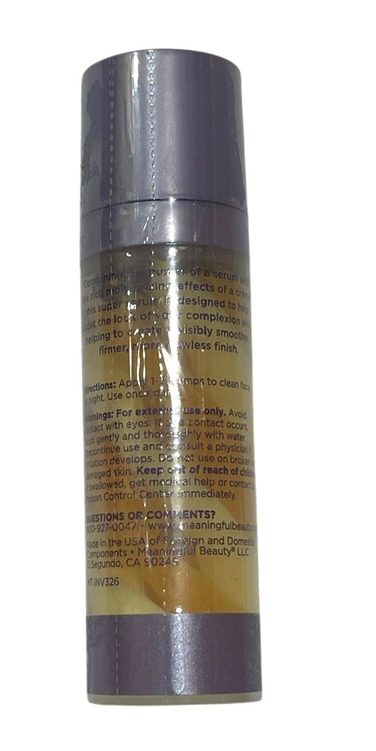 Meaningful Beauty 5 Piece Set Cleanser, Serum, Day Creme, Eye, Filling Treatment