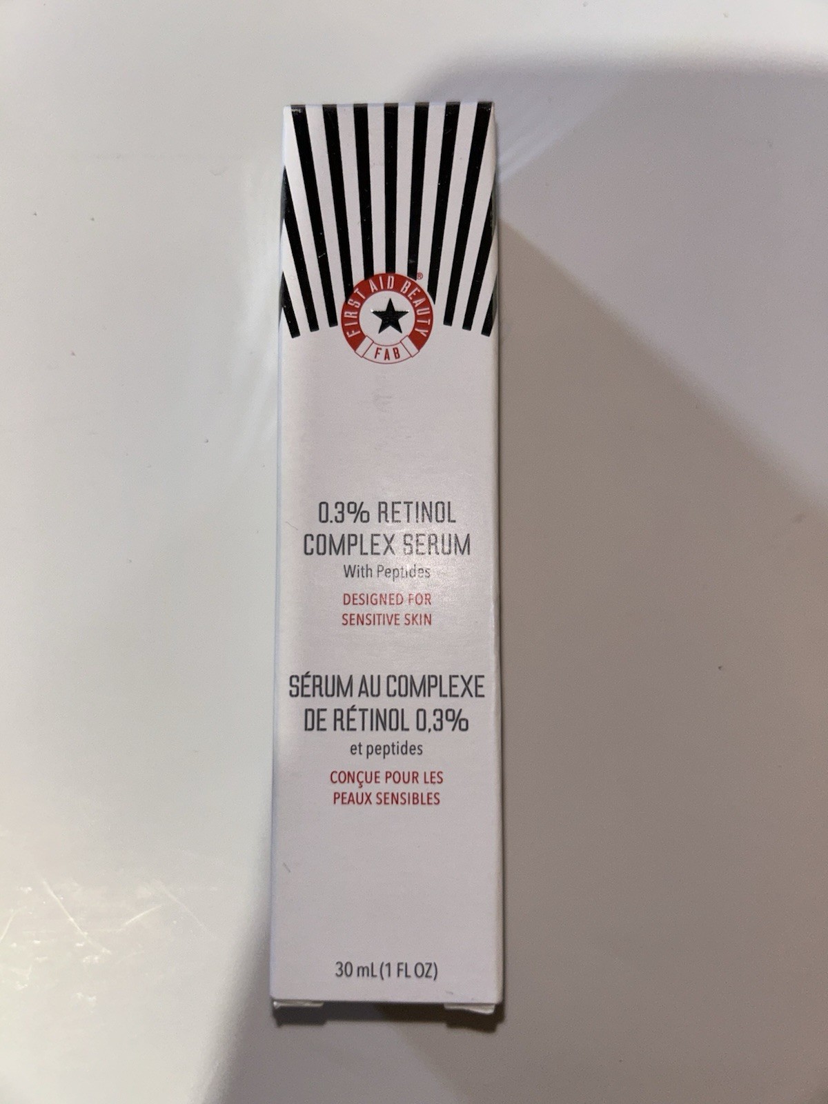 First Aid Beauty 0.3% Retinol Complex Serum Peptides Face 1 fl oz