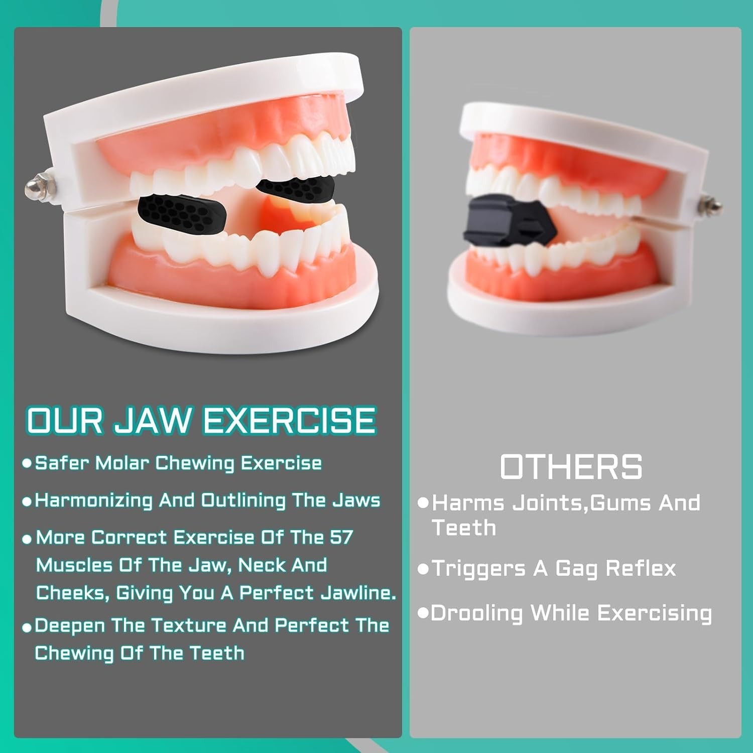 Jaw Trainer – Jawline Exerciser for Men & Women with 4 Resistance Levels