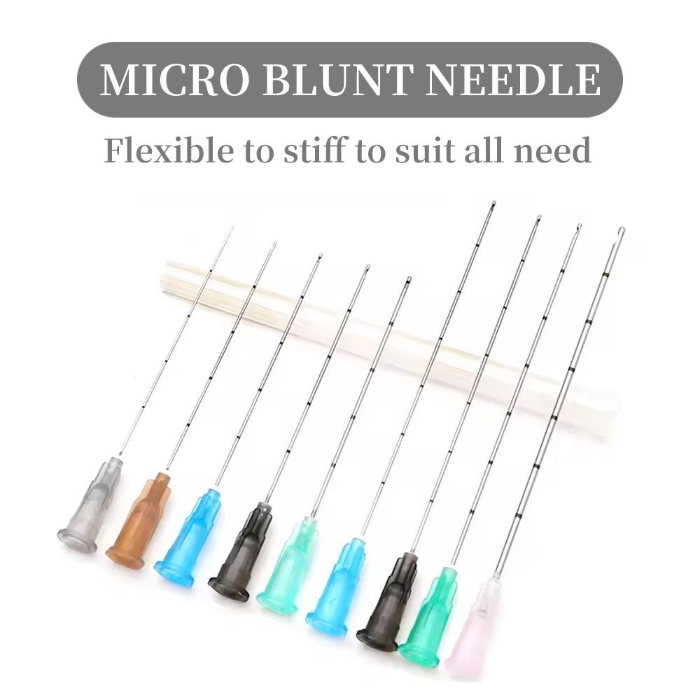 Beauty Salon Flexible Disposable Sterile Micro Cannula Blunt Tips