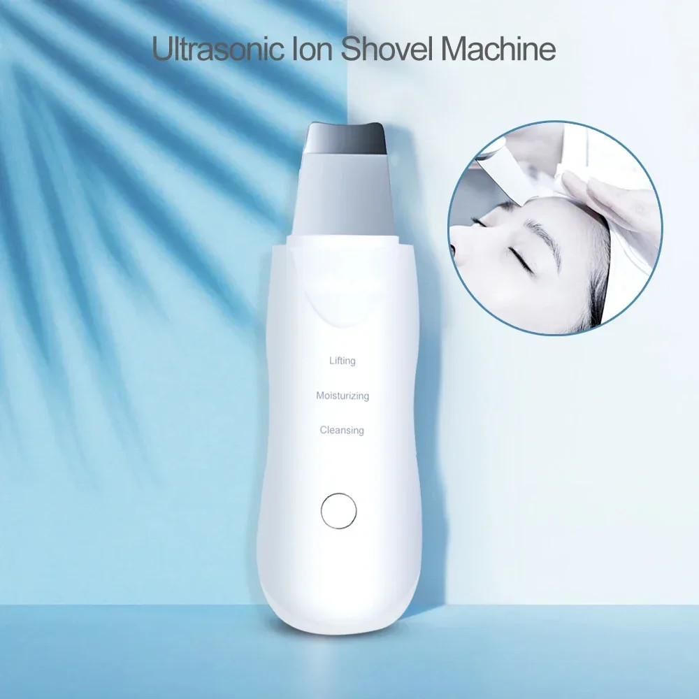 Facial Skin Scrubber Ion Deep Cleansing Peeling Rechargeable Beauty Device