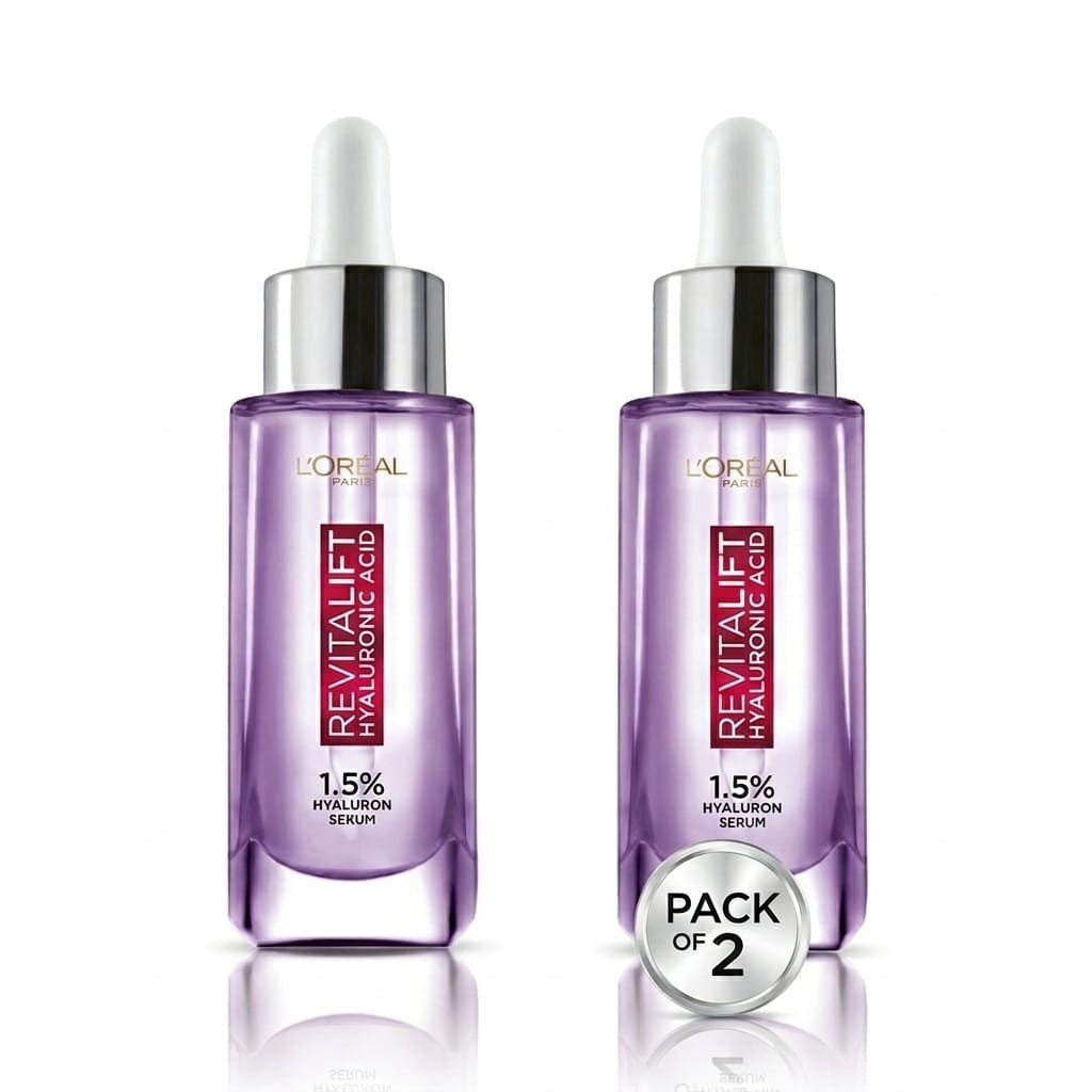 Loreal Paris Revitalift 1.5% Hyaluronic Acid Serum (15ml)-Pack of 2