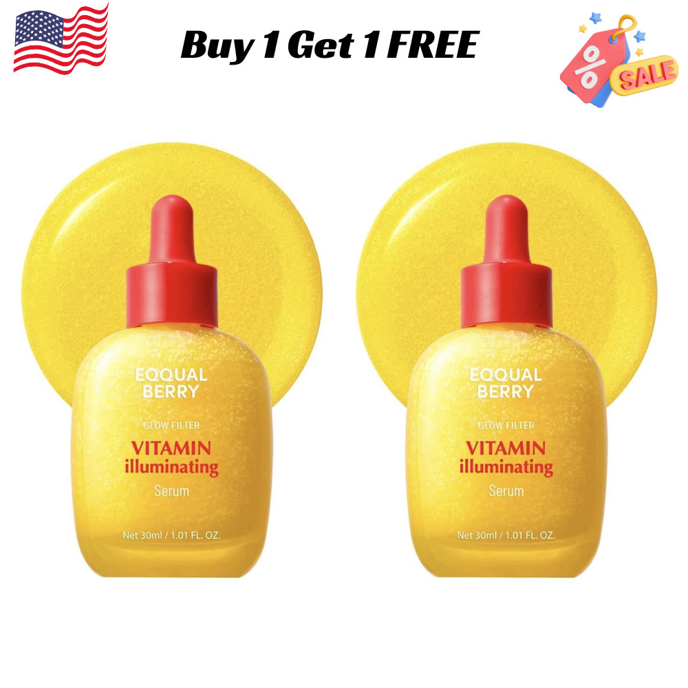 2PCS EQQUALBERRY DEEP CERA Vitamin Illuminating Serum 30ml / 1.01 fl oz