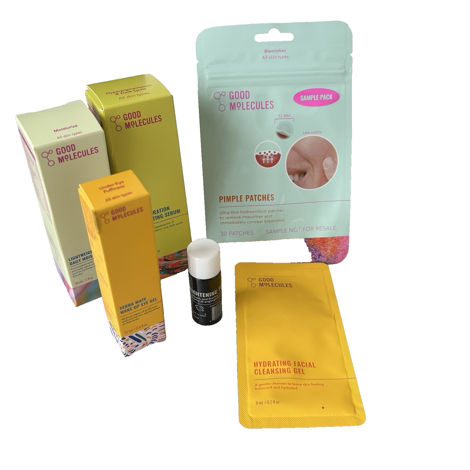 GOOD MOLECULES Toner, Serum, Moisturizer, Cleansing, Eye gel, Pimple Patches LOT