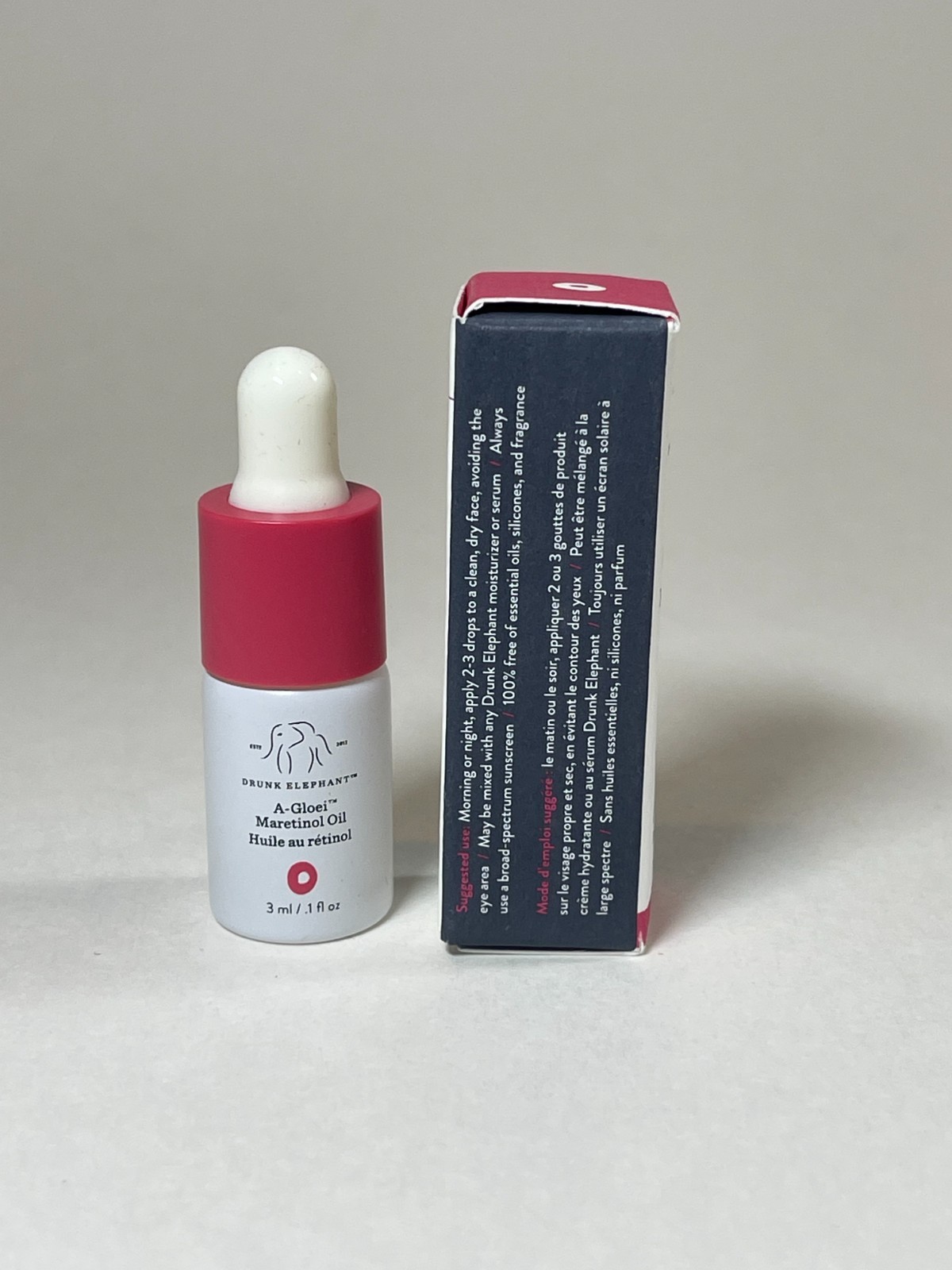 Drunk Elephant A-Gloei Maretinol Oil w/ Retinol Ceramides 3ml 0.1 fl oz Mini New