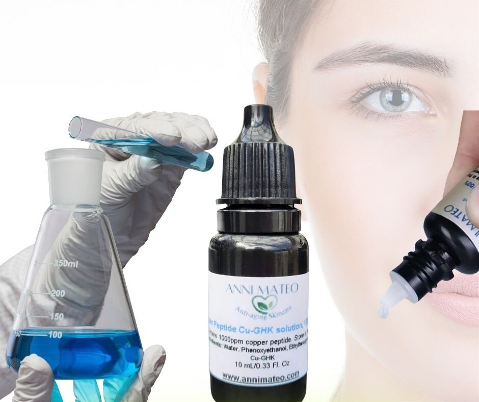 Copper Peptide Concentrate for Skincare and Haircare Cu-GHK – Add to ANY Serum