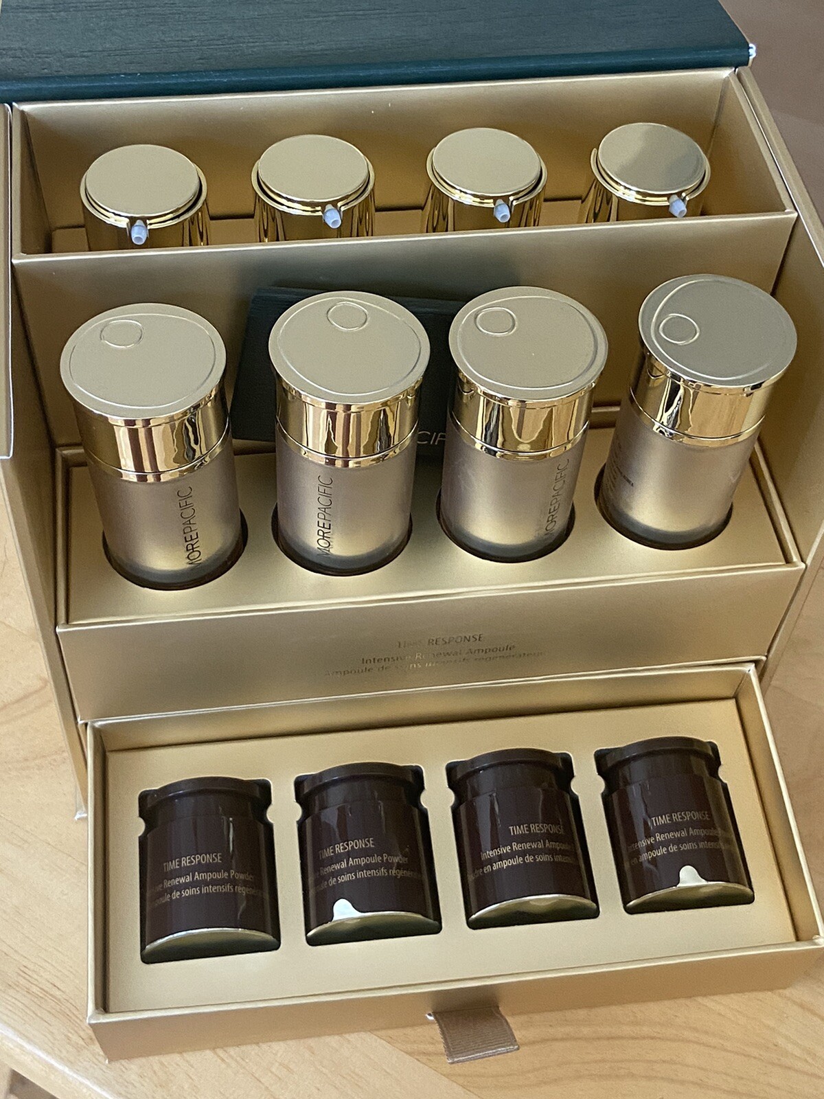 BNIB AMOREPACIFIC Time Response Intensive Renewal Ampoule AbsoluTea 4x .6 g 7 ml