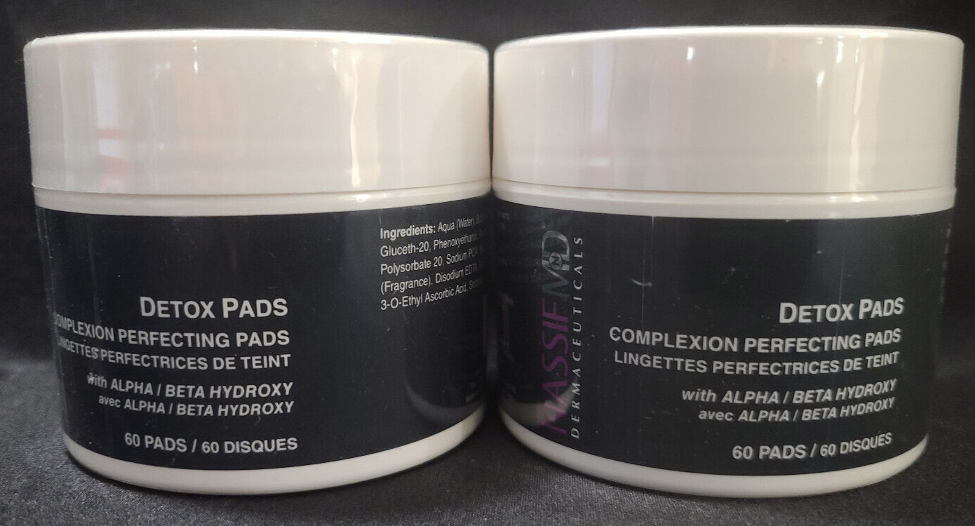 ❤Best $ Lot 2x❤Nassif MD Dermaceuticals Detox Pads Complexion Perfecting 60 Pads