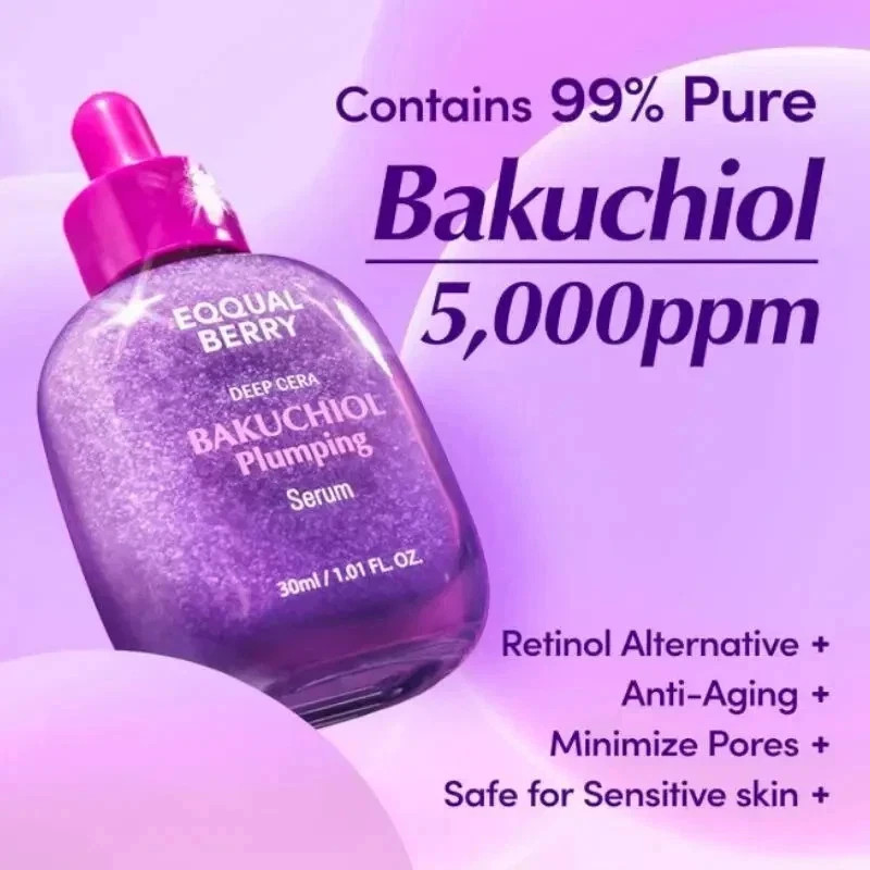 Bakuchiol Vitamin Face Serum Brightening Plumping Hydrating Skin Care 30ml