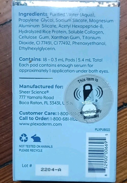3 PLEXADERM SKINCARE RAPID REDUCTION SERUM REDUCES UNDER-EYE BAGS 18 X3 54 APPS!