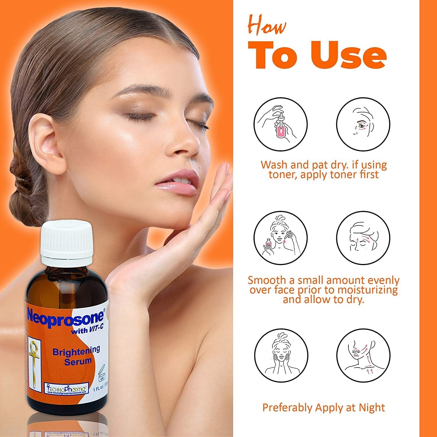 30ml Vitamin C Brightening Serum with Alpha Arbutin & Castor Oil for Oily Skin
