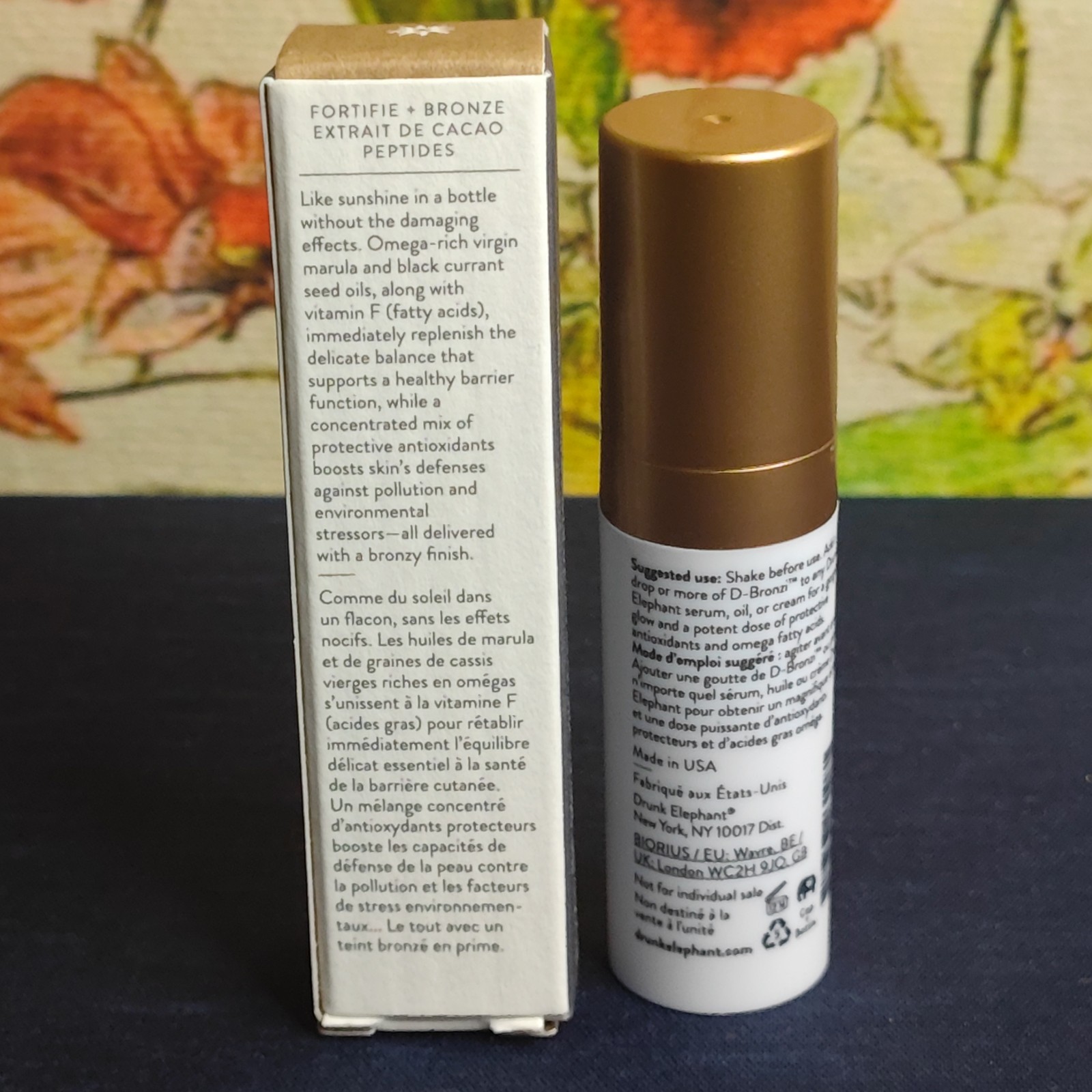 Drunk Elephant D-Bronzi 5ml Anti-Pollution Sunshine Drops Travel 0.16 Oz New Box