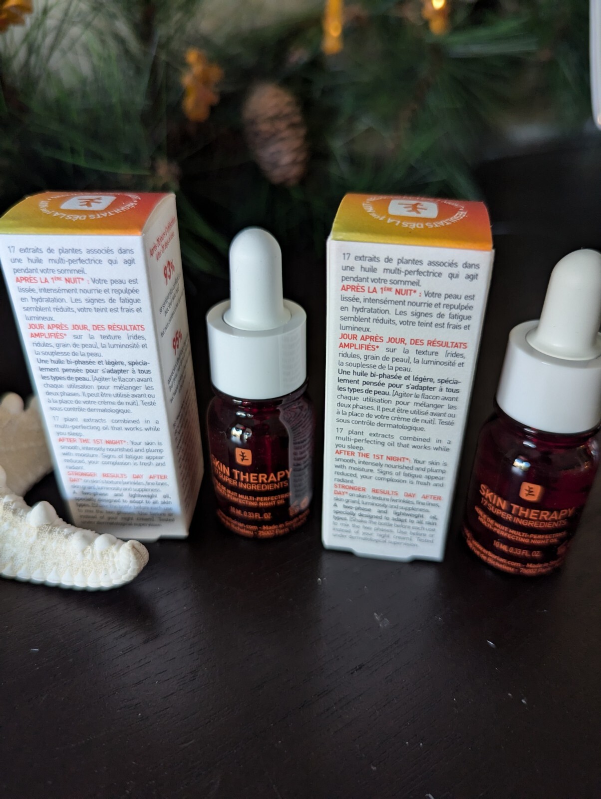 2x erborian SKIN THERAPY Multi-Perfecting Night Oil 10 mL .33 fl oz NIB Lot of 2