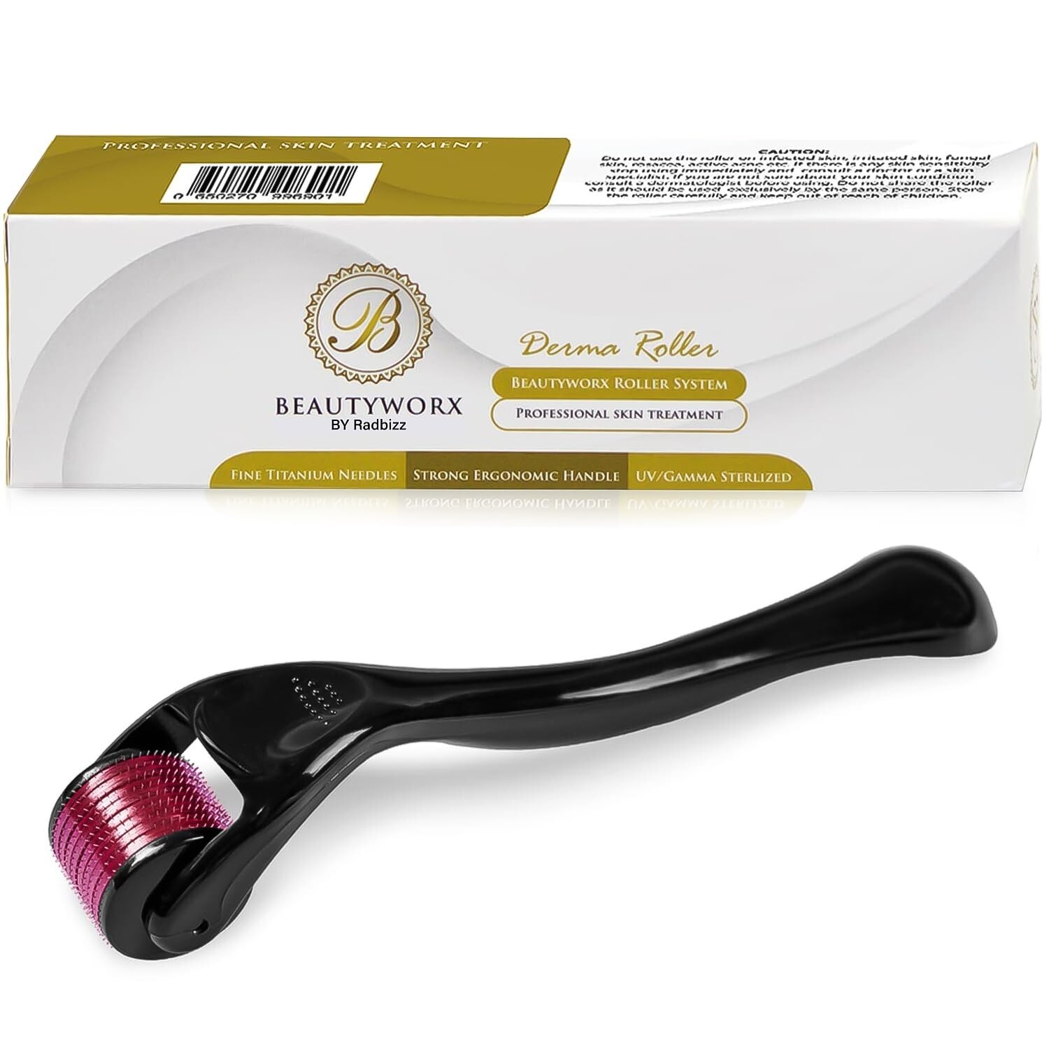 Rodillo de microagujas de 0.25 mm para el cuidado facial, del cabello y la barba