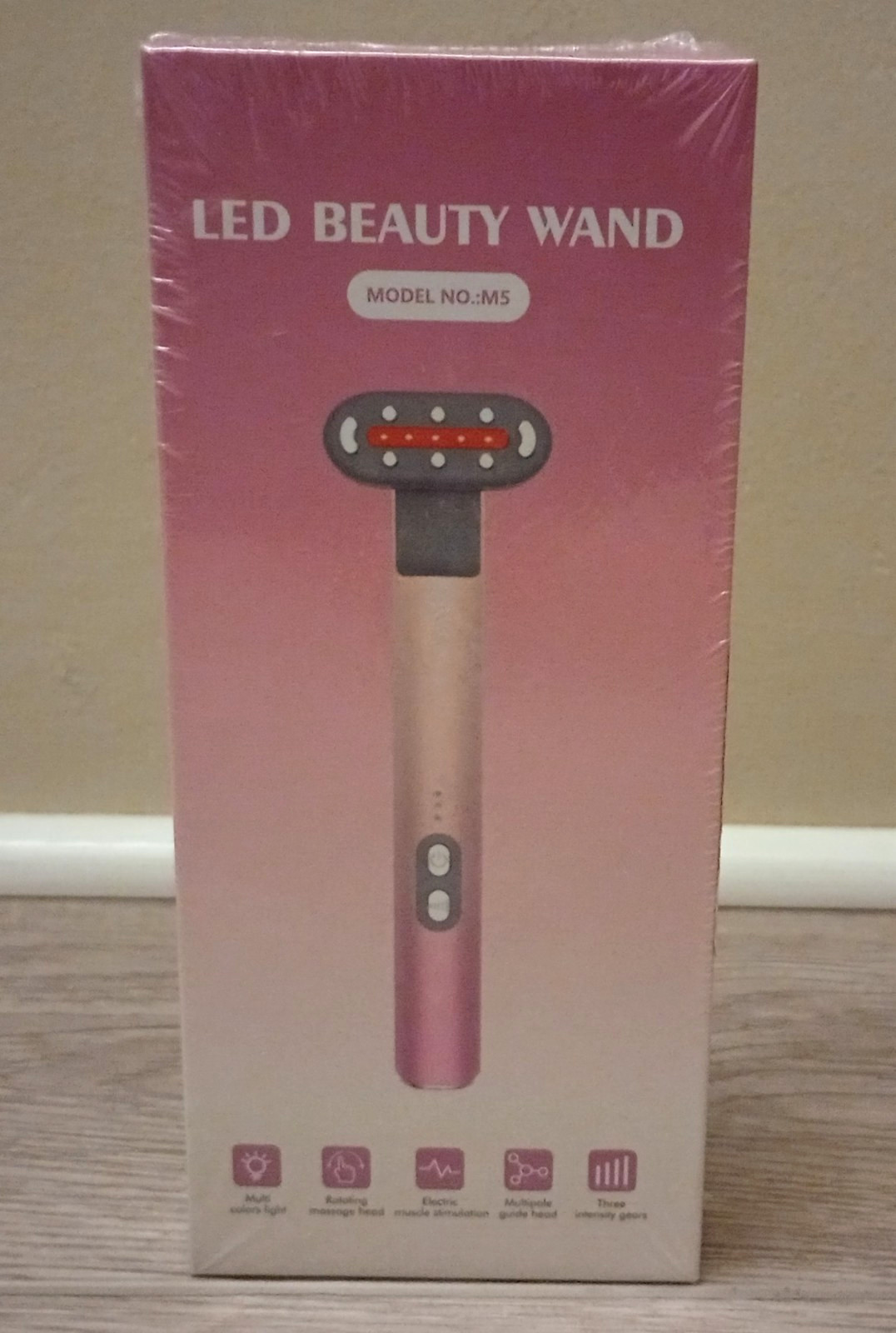 Facial LED Beauty Wand M5 Red Light Therapy Massage for Skin Care & Anti-Aging