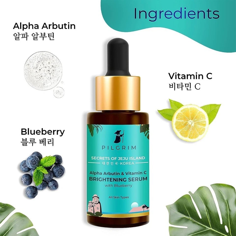Pilgrim 2% Alpha Arbutin & 3% Vitamin C Brightening Face Serum 30ml