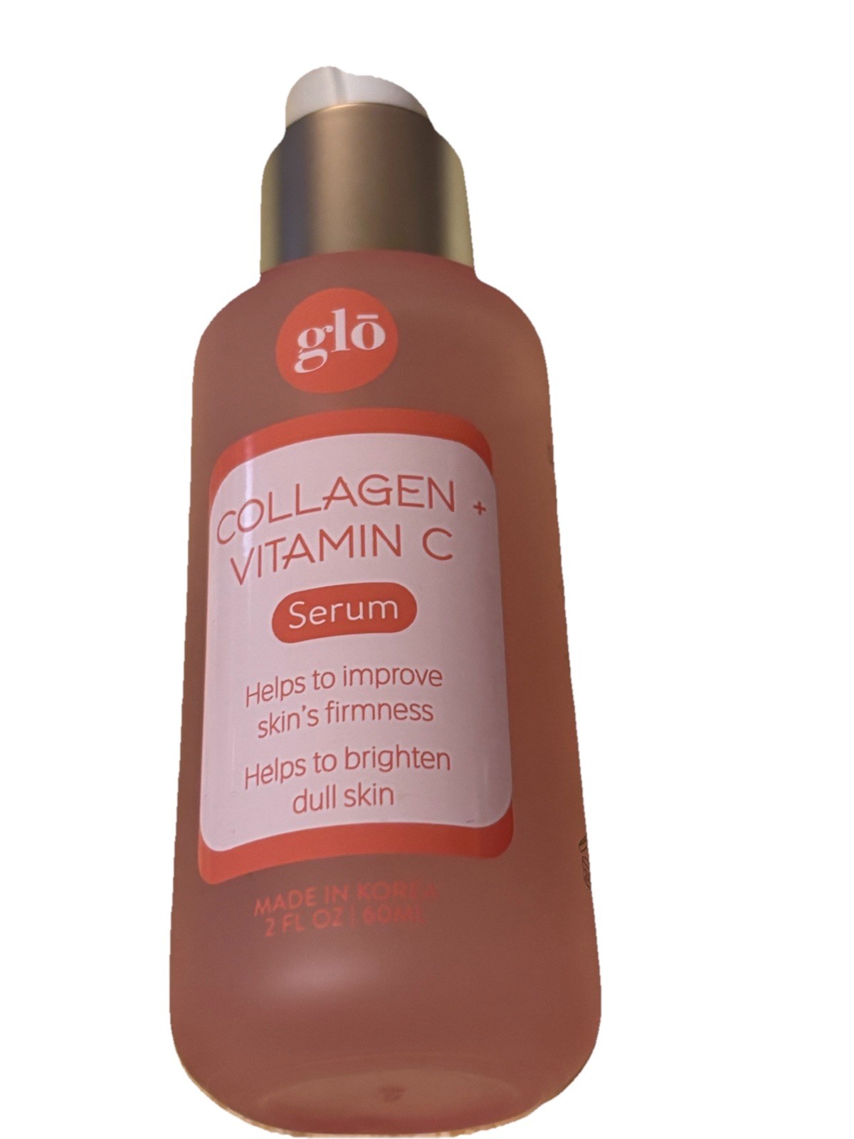 GLO COLLAGEN + VITAMIN C Brightening SERUM 2 fl oz In Glass Bottle NO BOX Korea