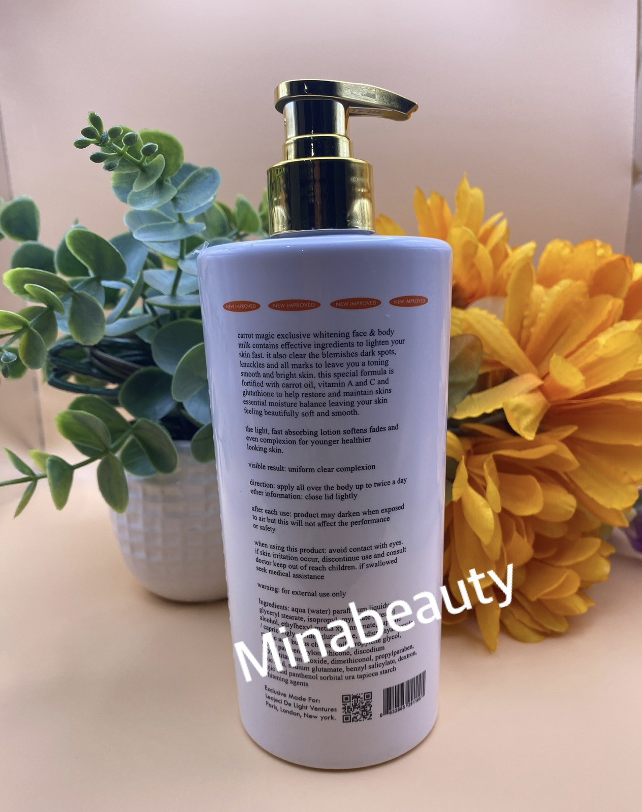 Carrot Magic Exclusive Whitening Face &Body Milk Lotion 60SPF 500ml