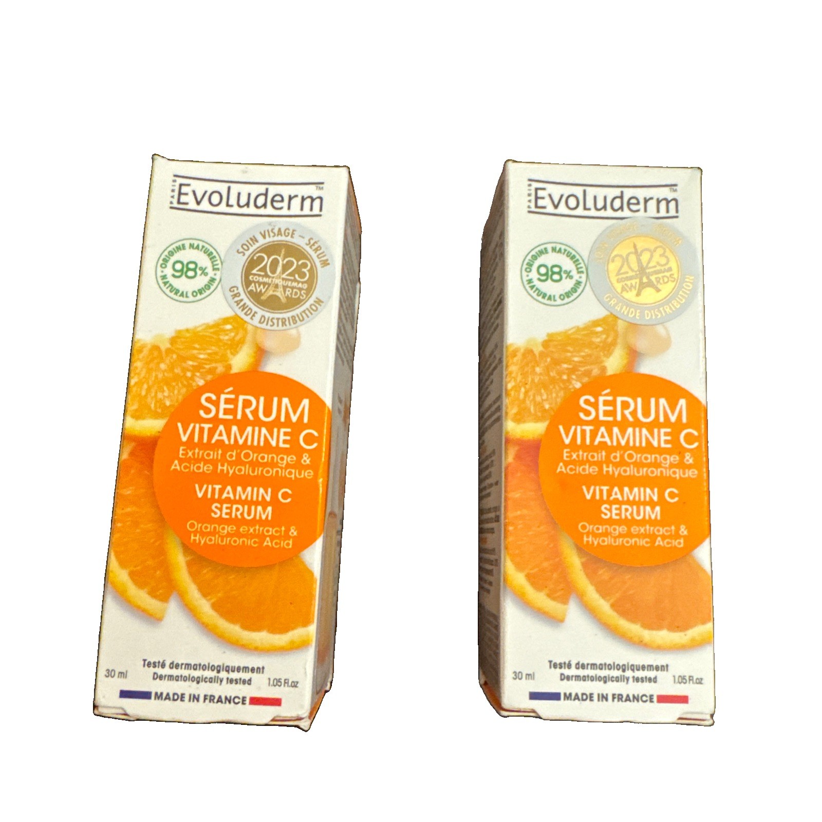 Evoluderm Vitamin C Serum Energizing & Antioxidant – 30 ml/1.05 fl oz Lot Of 2
