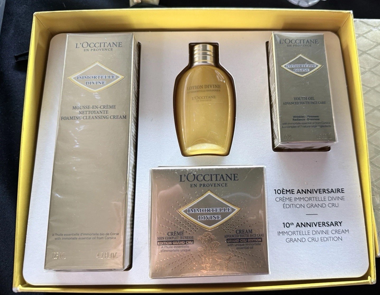 Rare L’Occitane Immortelle Divine 10th Anniversary Grand Cru Edition Gift Set