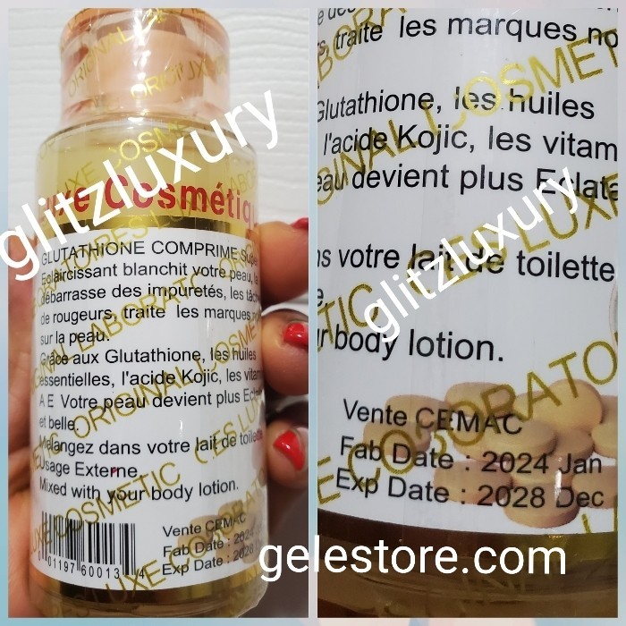 Glutathione Comprime whitening serum 100ml x 1. Mix into your lotion. Exp. 2026