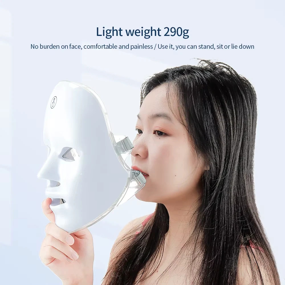 7 Color LED Light Therapy Facial Mask Wireless Skin Rejuvenation Anti Aging SPA