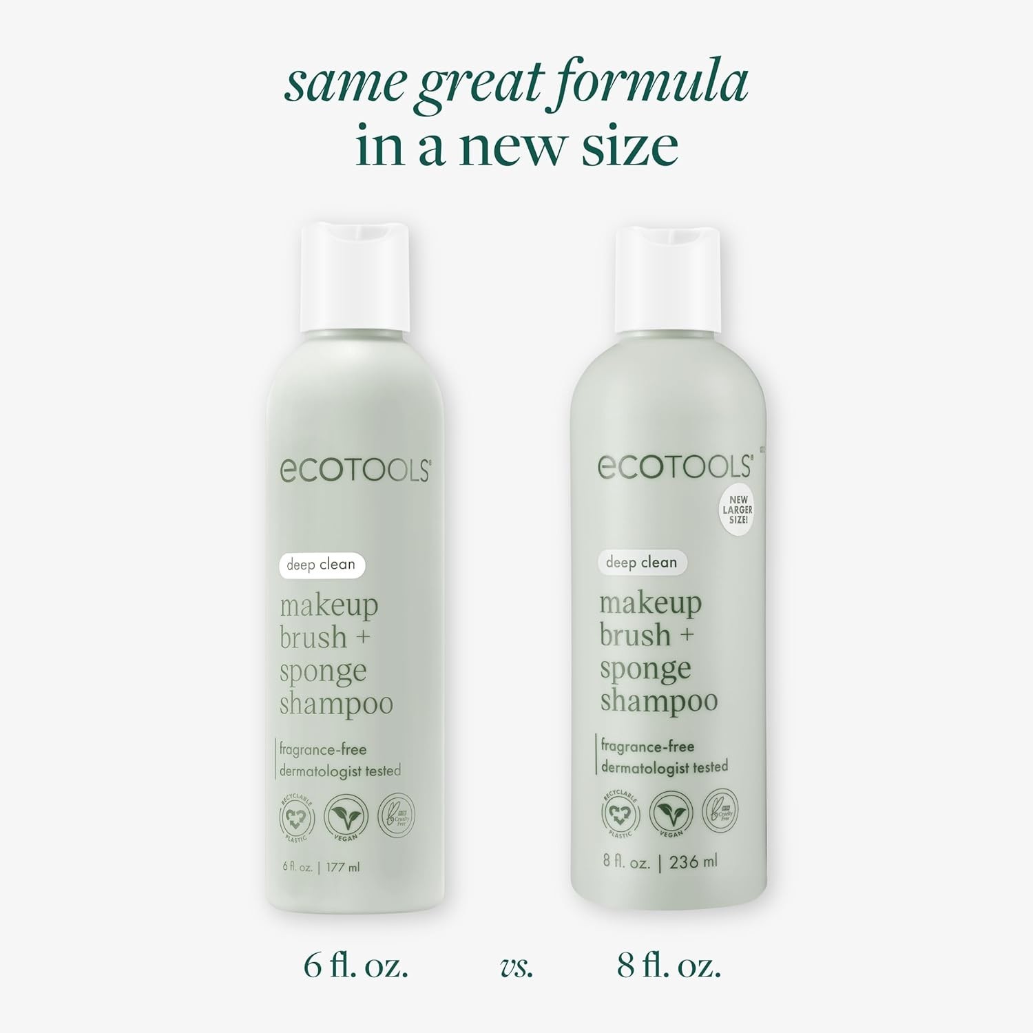 EcoTools Cleanser Shampoo for Makeup Brush/Sponge, Vegan & Cruelty-Free – 6 fl.o