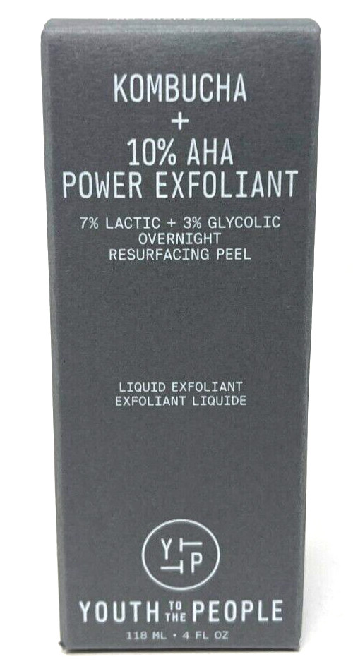 Youth To The People Kombucha + 10% AHA Exfoliant Overnight Resurfacing Peel 4 fl