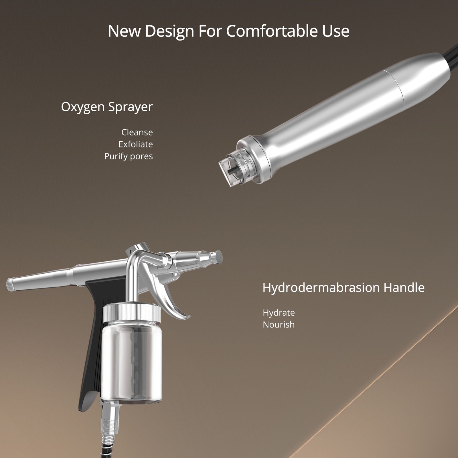 Portable Hydro Dermabrasion Machine, Hydra Cleaner & Oxygen Mist Sprayer Device