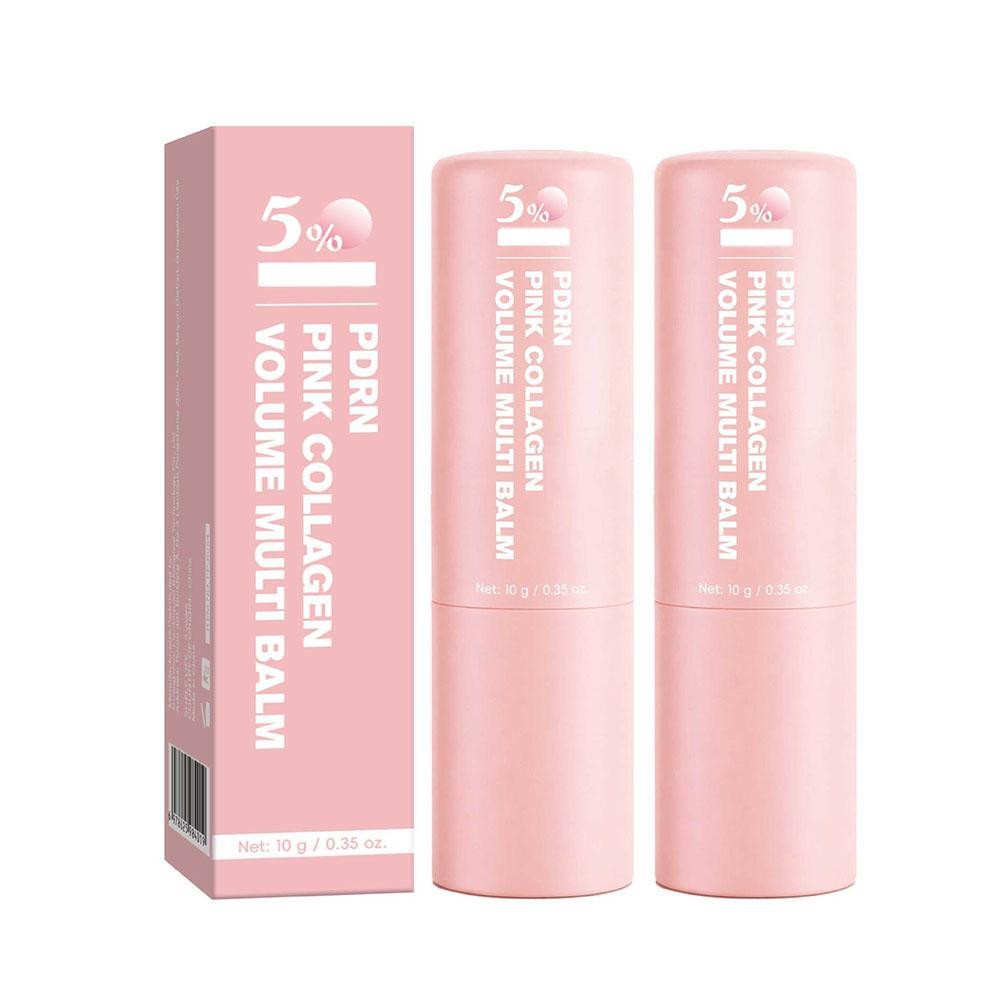 Pink Collagen Volume Multi Balm Stick – Wrinkle & Hydrating Stick for Face, Lips