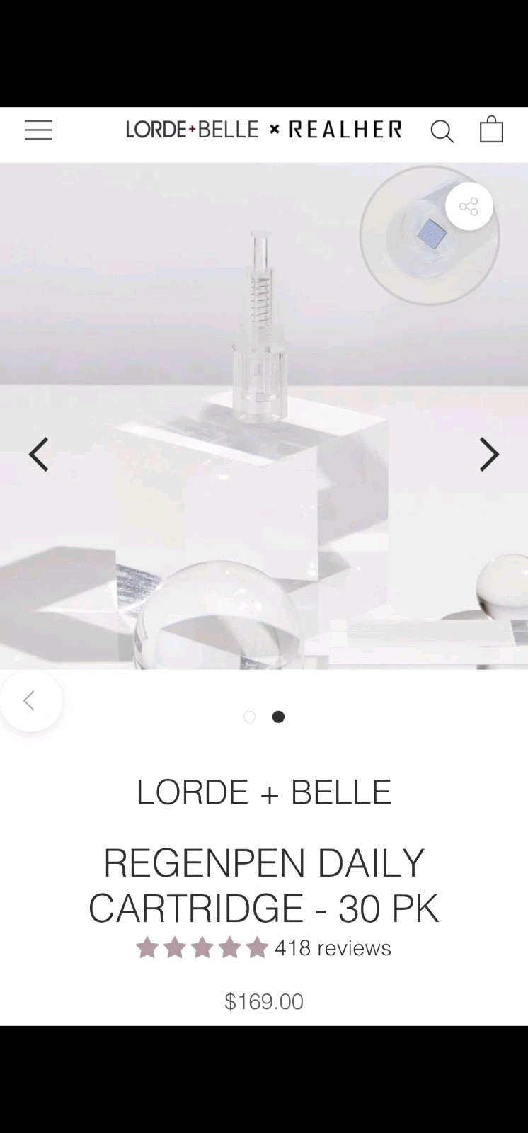 LORDE+BELLE Regenpen Cartridges, 12 boxes of 30 Pk, 1 year supply, $2000 value