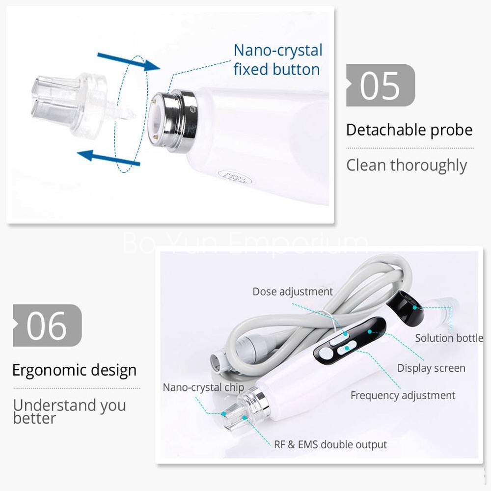 EMS RF No Needle Mesotherapy Gun Skin Care Machine for Face Lifting Anti Aging