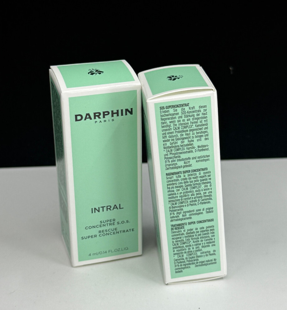 DARPHIN Intral Rescue Super Concentrate travel size LOT OF 2 0.14 oz each NIB