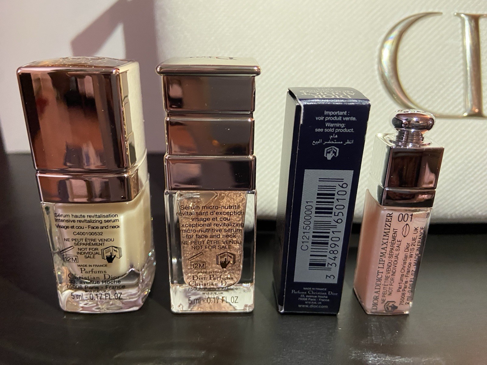 DIOR Prestige 4-pcs Set SERUM, PREMIER, DIOR ADDICT LIP MAXIMIZER NEW!
