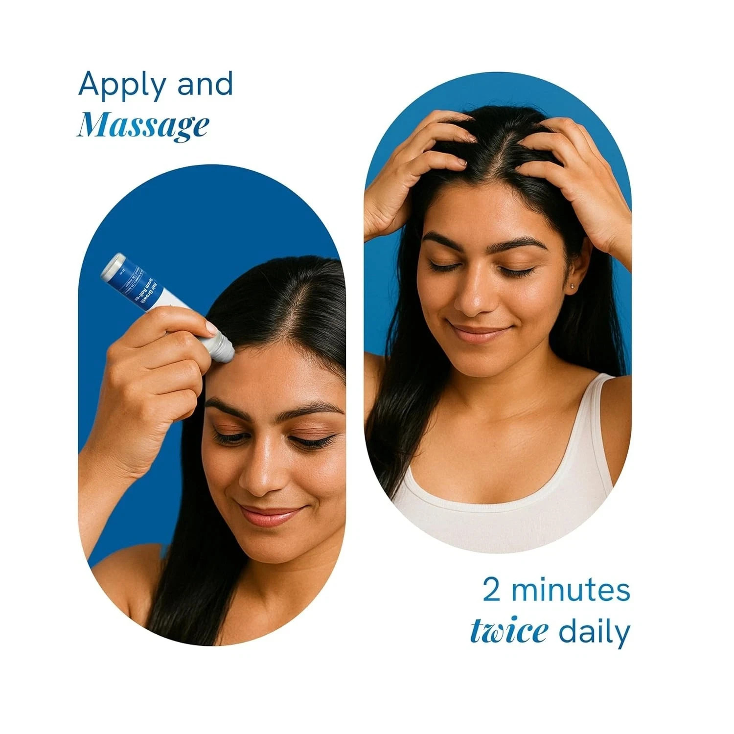 Be Bodywise Hair Growth Roll-On with 3% Rosemary 2% Aminexil & 3% Redensyl, 25ml