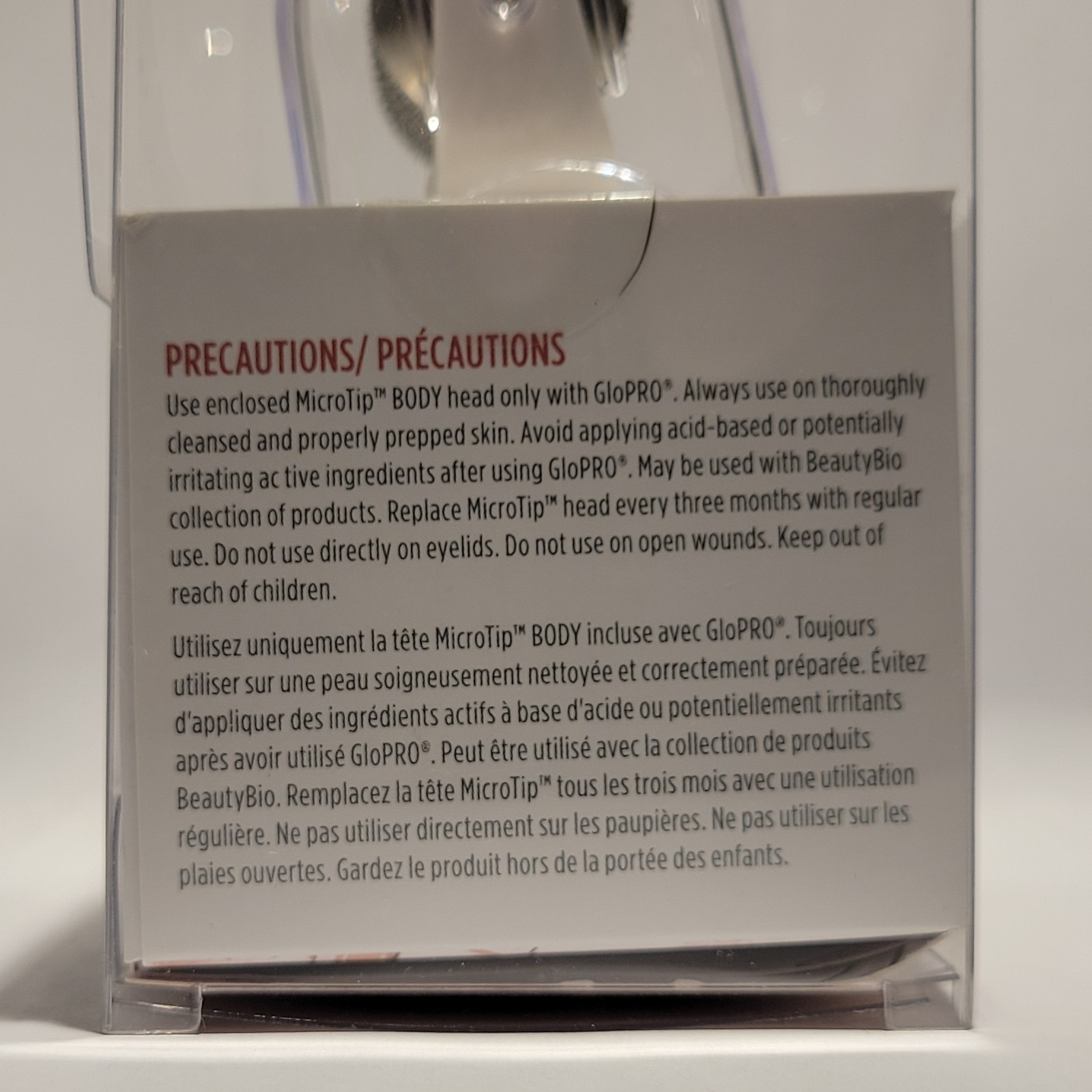 BeautyBio GloPRO MicroTip Body Attachment Head 0.5mm length NEW IN BOX