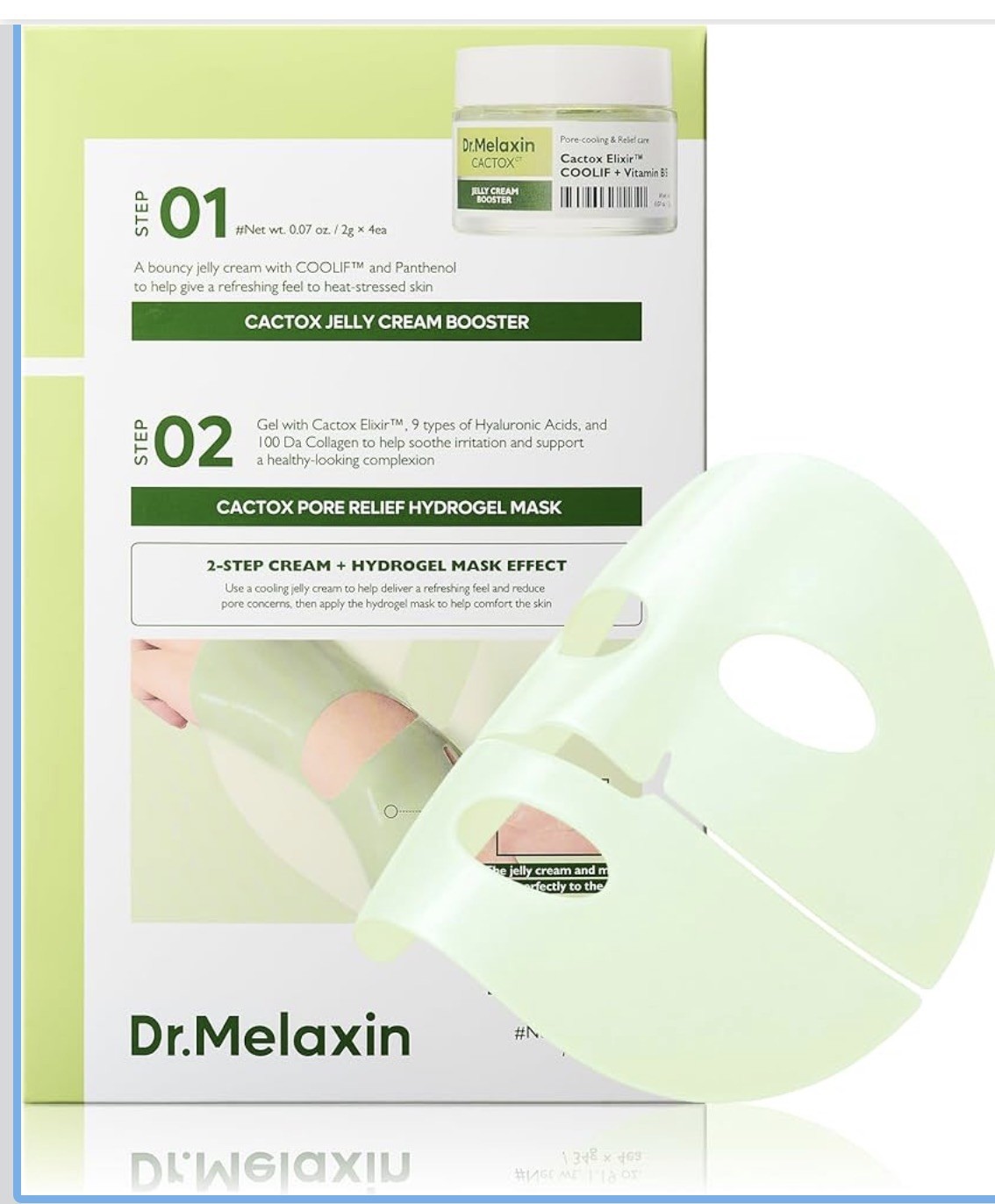 CACTOX DE-PUFFING Pore Relief GEL MASK 4EA with Cactus Cooling Reduce Puffiness