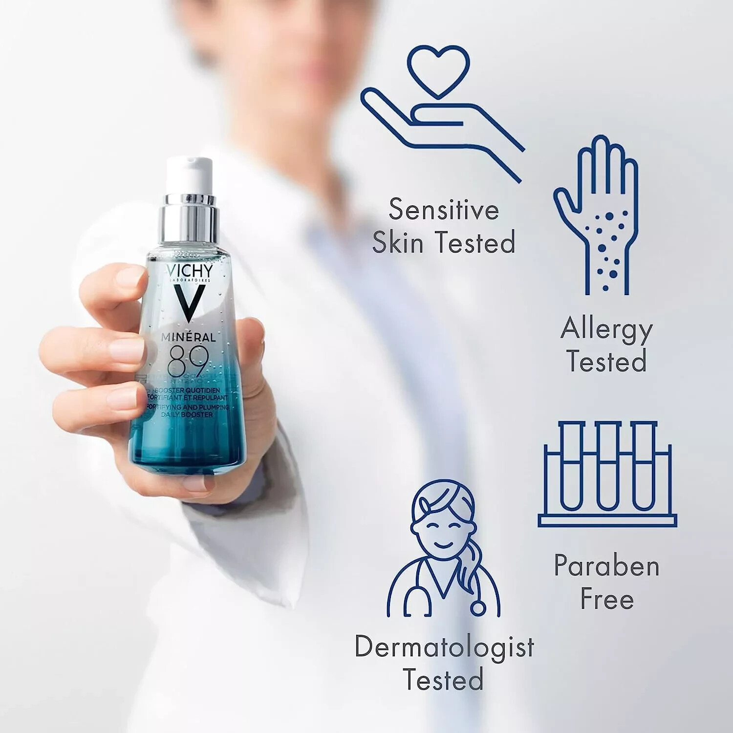Vichy Mineral 89 Fortifying And Pumpling Daily Booster 50ml/1.69fl.oz. New