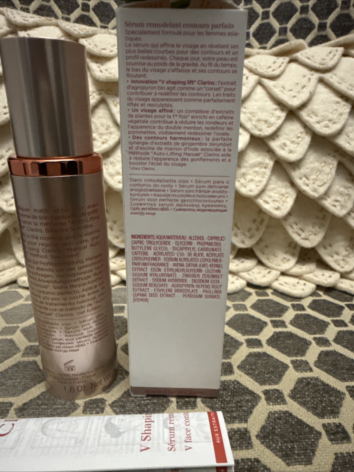 CLARINS V Shaping Facial Lift Contouring Serum 50ml/1.6oz, NIB, Unsealed Pump