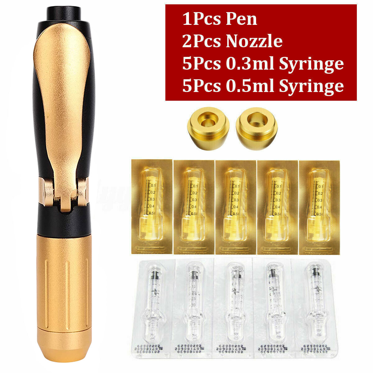 2 in 1 Stretch Marks Removal Pen Two Head with Disposable 0.3ml & 0.5ml Tubes