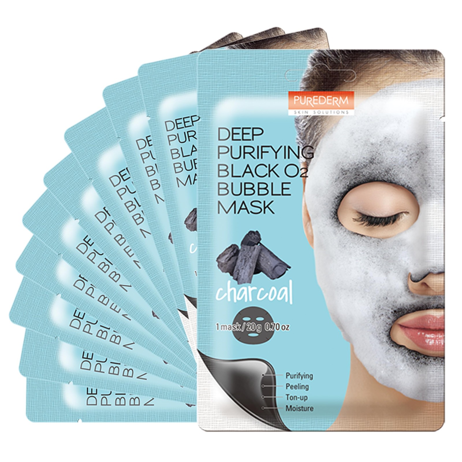 Charcoal Bubble Face Mask, Deep Cleansing and Purifying for Pore Minimizing a…