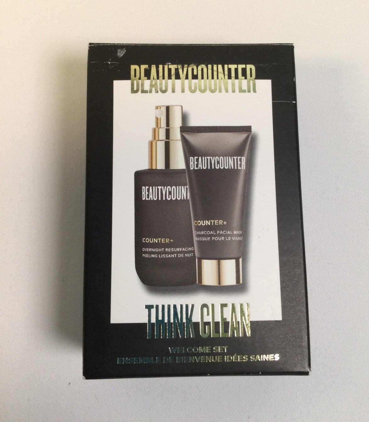 BEAUTYCOUNTER Think Clean Welcome Set Overnight Peel/Charcoal Face Mask 15ml