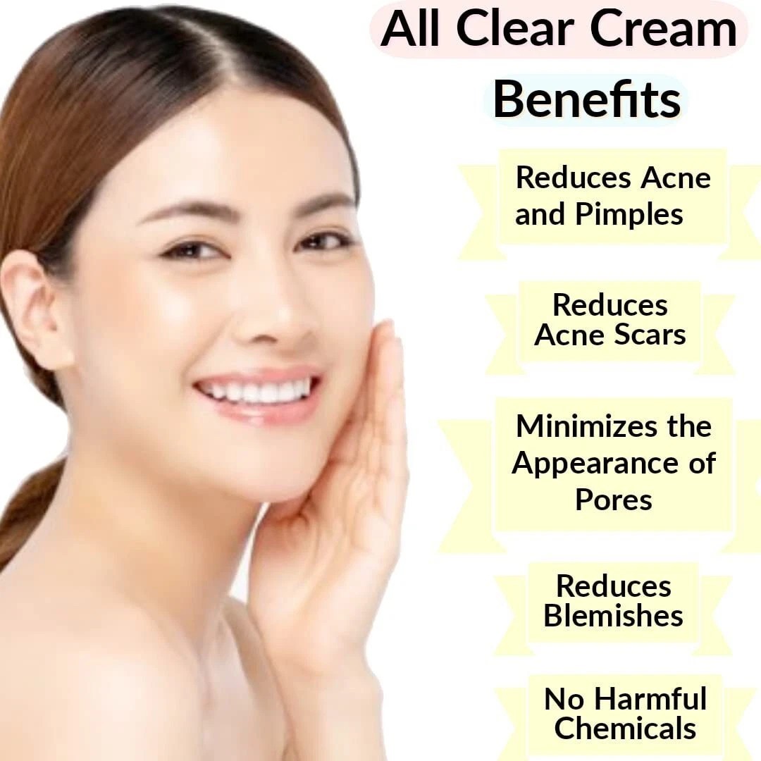 Saroj Organics All Clear Cream, 50gm, for acne, pimples – for men and women