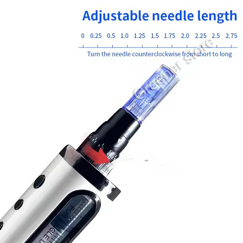Micro Pen Mesotherapy & 10-100Pcs 42Pin Replacement Needle Cartridges Face Care
