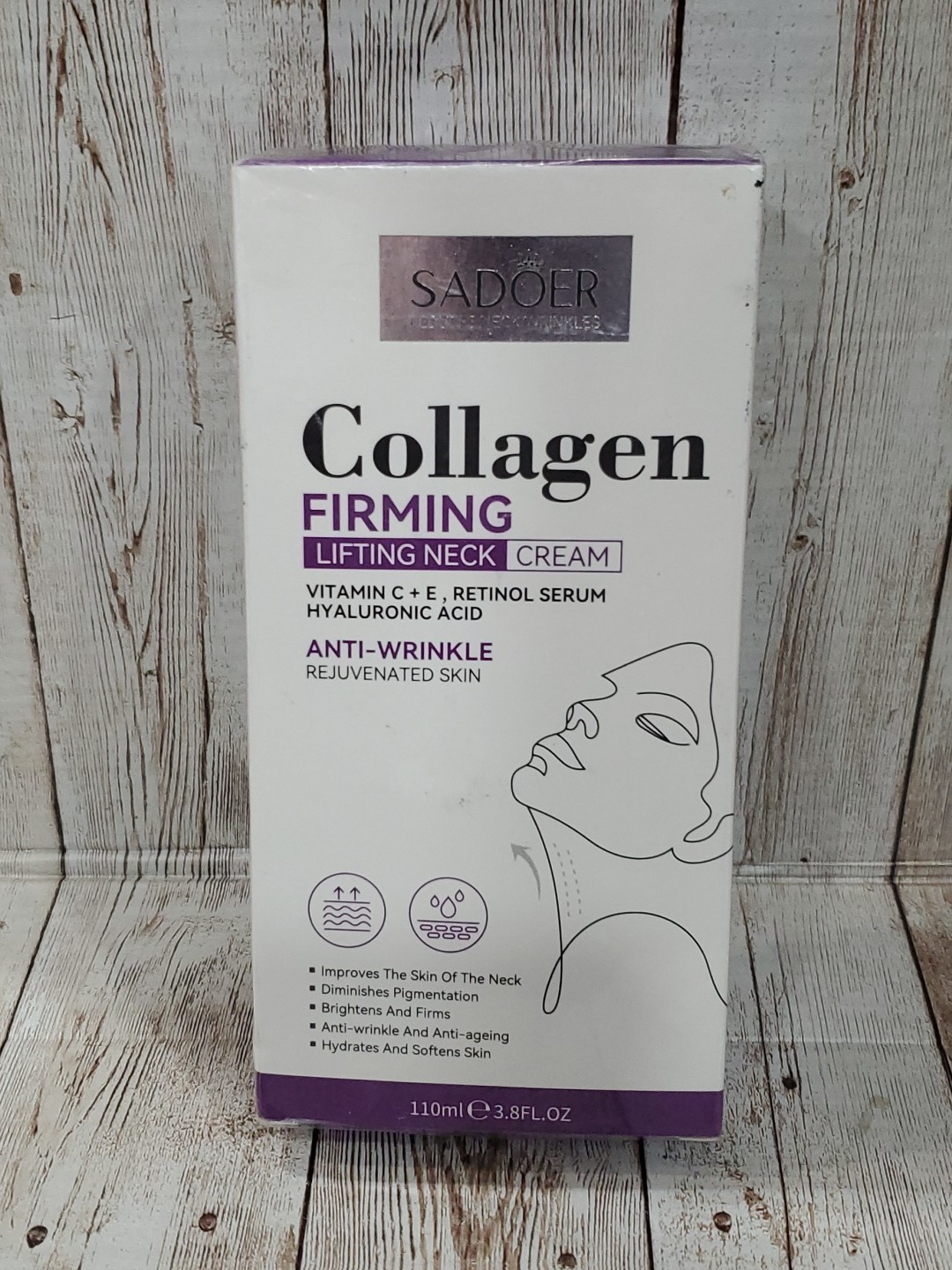 Sadoer Collagen Firming Lifting Neck Cream Anti-Wrinkle 3.8 Fl Oz Exp 01/2028